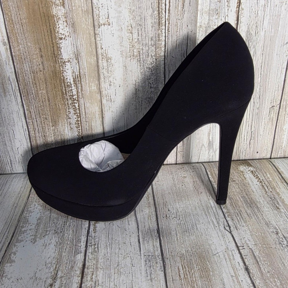 Marco Republic Black Suede Platform High Heel Pumps Women's Size 9 - Picture 3 of 8